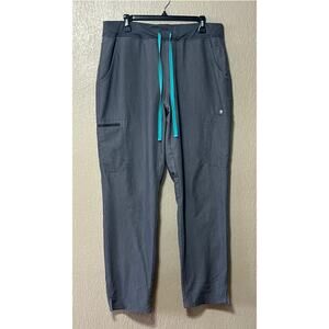 Figs Scrub Pants Gray XL Technical Collection Bottom Elastic Waist High Rise